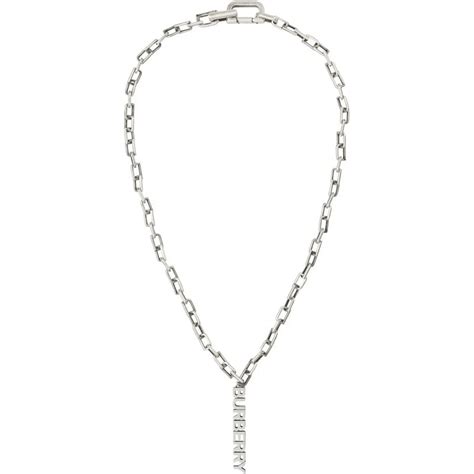 Collana placcata argento con logo .